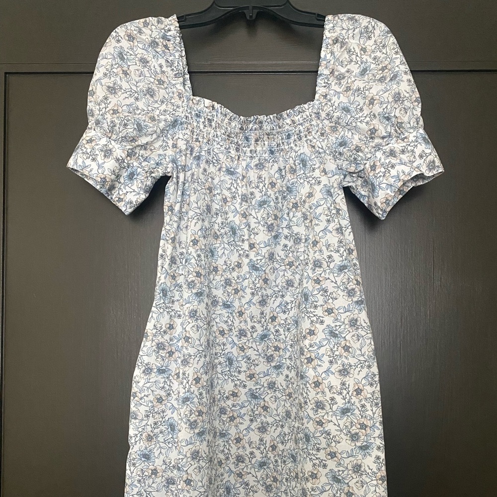 J. Crew Off The Shoulder Smocked Dress In Ditsy Floral